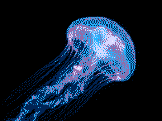 Floyd-Steinberg with the PICO-8 palette. A good default for soft, glowing subjects.