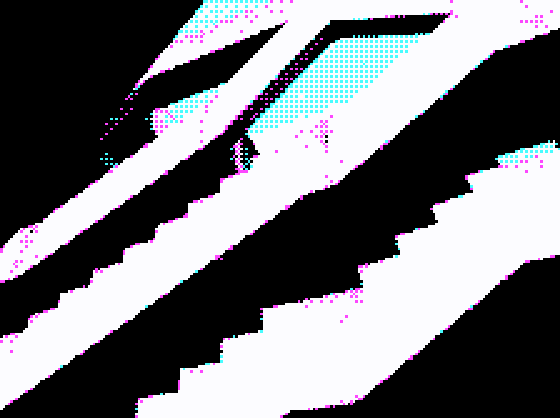 Photo converted to pixel art using the CGA palette