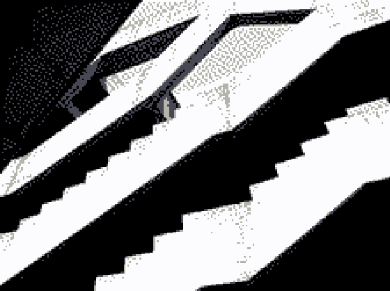 Photograph converted to the Grayscale 4 palette with Atkinson dithering